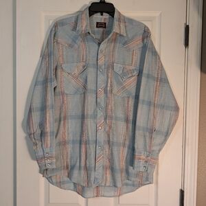 Vintage Eldorado Men's Western Pearl Snap Shirt Size 16 32/33